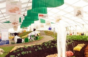 Agro-Marketing Suisse AMS: Eröffnung BEA/Pferd 2003: Wasser sprudelt im Grünen Zentrum