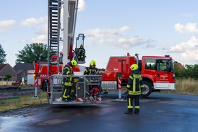 FW Flotwedel: Ortsfeuerwehr Langlingen nach Starkregen bei Biogasanlage im Einsatz