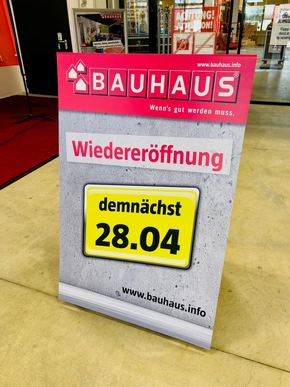 Neues BAUHAUS in Bad Vilbel eröffnet Ende April 2023