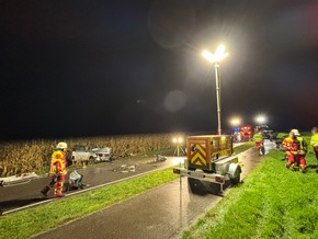 KFV Bodenseekreis: Drei Schwerverletzte nach Frontalzusammenstoß