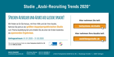 u-form Testsysteme GmbH & Co KG: Wie tickt die "Generation Azubi"? / "Azubi-Recruiting Trends": größte doppelperspektivische Studie zur dualen Ausbildung nimmt junge Bewerbergeneration in den Blick