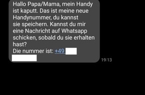 Polizeidirektion Mayen: POL-PDMY: Warnung vor betrügerischen WhatsApp/ SMS-Nachrichten bzw. Anrufen