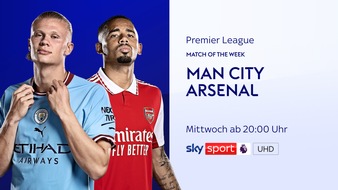 Sky Deutschland: Das Spiel des Jahres in der Premier League: Manchester City gegen FC Arsenal am Mittwochabend live auf Sky Sport UHD!