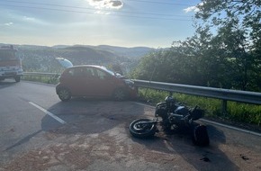 Polizeidirektion Kaiserslautern: POL-PDKL: Motorradfahrer überlebt Verkehrsunfall nicht