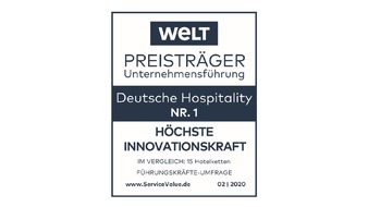 Deutsche Hospitality: Pressemitteilung: "Deutsche Hospitality als "WELT-Preisträger Unternehmensführung" ausgezeichnet"