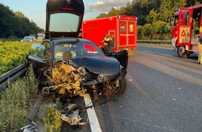 Freiwillige Feuerwehr Lehrte: FW Lehrte: Schwerer Unfall auf der A2 zwischen Lehrte und Hämelerwald