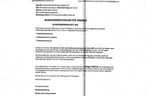 Polizeipräsidium Mittelhessen - Pressestelle Lahn - Dill: POL-LDK: Lahn-Dill-Kreis: Polizei warnt vor betrügerischer E-Mail