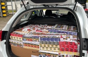 Hauptzollamt Gießen: HZA-GI: Gießener Zoll deckt Schmuggelversuch auf - 83.600 Zigaretten entdeckt
