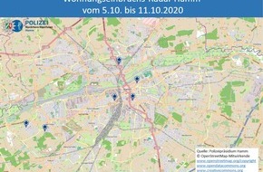 Polizeipräsidium Hamm: POL-HAM: Wohnungseinbruchs-Radar Hamm für die Woche 5. bis 11. Oktober 2020