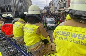 Feuerwehr Bergisch Gladbach: FW-GL: Karnevalsbilanz 2023 der Feuerwehr Bergisch Gladbach