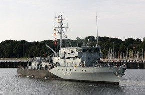 Presse- und Informationszentrum Marine: NATO-Minenabwehrverband - Kieler Minenjagdboot "Homburg" für vier Monate zur SNMCMG1