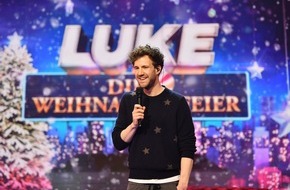 SAT.1: Weihnachten mit Freunden: Luke Mockridge feiert mit Christoph Maria Herbst, Vanessa Mai, Nico Santos, Oli P. und anderen "LUKE! Die Greatnightshow" am Montag in SAT.1