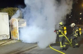 Freiwillige Feuerwehr Werne: FW-WRN: FEUER_1 - LZ1 - brennt Altkleider Container