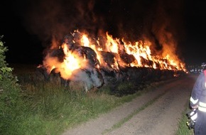 Polizeidirektion Kaiserslautern: POL-PDKL: Brand von 300 Rundballen/ Heu