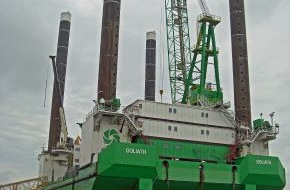 Trianel GmbH: Erster Hammerschlag in der Nordsee / Bau des Trianel Windparks Borkum beginnt (mit Bild)