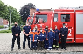 Freiwillige Feuerwehr Gemeinde Schiffdorf: FFW Schiffdorf: Wandel bei der Jugendfeuerwehr Spaden: Neue Jugendfeuerwehrwarte und Mitglieder