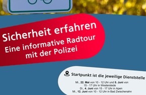 Polizeiinspektion Oldenburg-Stadt / Ammerland: POL-OL: Polizei im Ammerland: Sicherheit erfahren - Eine informative Radtour mit der Polizei