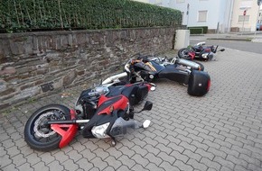 Polizeipräsidium Koblenz: POL-PPKO: Motorräder in Koblenz umgeworfen