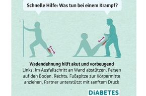 Wort & Bild Verlag - Gesundheitsmeldungen: Muskelkrämpfe bei Diabetes: Bleiben Sie in Bewegung!
