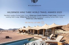 Schaffelhuber Communications: Drei "Oscars" für Wilderness beim World Travel Award 2023