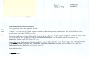 Polizeipräsidium Trier: POL-PPTR: Warnung vor gefälschten Rechnungen