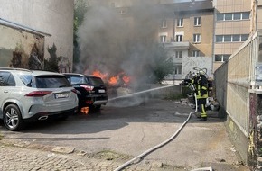 Feuerwehr Dortmund: FW-DO: Fahrzeugbrand an der Hamburgerstraße