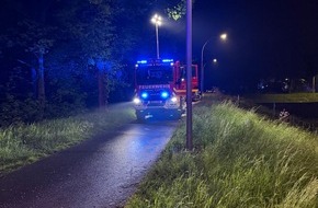 Feuerwehr Voerde: FW Voerde: Schiffsbrand auf dem Wesel-Datteln-Kanal