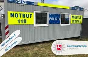 Polizeiinspektion Cuxhaven: POL-CUX: Deichbrand 2019 - Bewährte Festivalwache wieder vor Ort