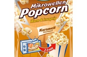 Intersnack Knabber-Gebäck GmbH & Co. KG: Chio Mikrowellen Popcorn Karamell-Geschmack - neue Sorte für das ultimative Kino-Feeling zu Hause (BILD)