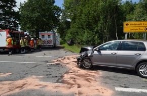 Polizeiinspektion Nienburg / Schaumburg: POL-STH: Schwerer Verkehrsunfall auf der Kreuzung der Kreisstraßen 34 / 44