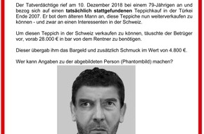 Kreispolizeibehörde Euskirchen: POL-EU: Teppichbetrüger: Nach Fall bei ZDF-Sendung "Aktenzeichen XY" gingen Hinweise ein