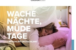 ColourSleep: Wache Nächte, müde Tage - So schläft Deutschland / Matratzen-Marke ColourSleep veröffentlicht neue bundesweite, repräentative Studie zum Schlafverhalten der Deutschen