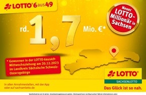 Sächsische Lotto-GmbH: „Weihnachts-Million“ mit „6 Richtigen“ und System gewonnen I „Nikolaus-Million“ überrascht Gewinner