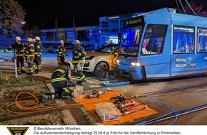 Feuerwehr München: FW-M: Pkw gegen Tram (Laim)