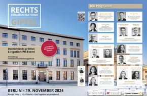 prmagazin: Rechtskommunikationsgipfel am 19. November 2024 in Berlin / Jetzt anmelden