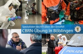 Landeskriminalamt Baden-Württemberg: LKA-BW: Das Szenario eines chemischen und bioterroristischen Anschlags: Spezialisten des Kriminaltechnischen Instituts des Landeskriminalamts Baden-Württemberg üben den Ernstfall