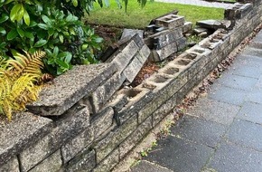 Polizei Bonn: POL-BN: Meckenheim: Mauer beschädigt - Polizei bittet um Hinweise nach Verkehrsunfallflucht