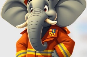 Kreisfeuerwehr Oldenburg: FW-OLL: Flo der Elefant - Das neue Maskottchen der Kreisjugendfeuerwehr