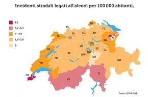 Touring Club Schweiz/Suisse/Svizzero - TCS: Morti in incidenti stradali legati all'alcool: Ticino secondo dopo Vaud