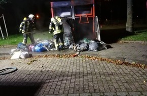 Freiwillige Feuerwehr Kalkar: Feuerwehr Kalkar: Brand Altkleidercontainer