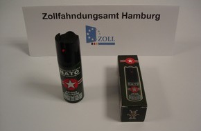 Zollfahndungsamt Hamburg: ZOLL-HH: "Gefährliche Sicherheit"
Hamburger Zoll stellt 4.500 gefälschte Reizstoffsprühgeräte sicher