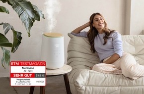 medisana GmbH: medisana Luftbefeuchter AH 680 vom ETM TESTMAGAZIN mit &bdquo;SEHR GUT&ldquo; ausgezeichnet