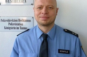 PD Hochtaunus - Polizeipräsidium Westhessen: POL-HG: Bürgersprechstunde des "Schutzmann vor Ort" im Kronberger Rathaus