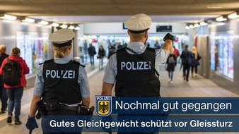 Bundespolizeidirektion München: Bundespolizeidirektion München: Gefährliche Streiterei - Betrunkenen in Richtung Gleise geschubst