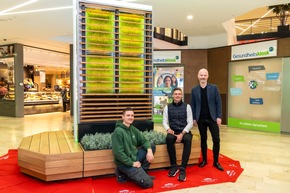 Moosdisplays sorgen für frische Luft in der Marktplatz Galerie