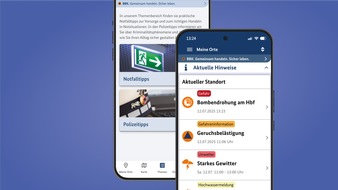 Bundesamt für Bevölkerungsschutz und Katastrophenhilfe: Alles aus einer Hand: Warn-App NINA mit neuem Warnbereich und Polizei-Tipps