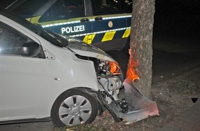 Polizei Coesfeld: POL-COE: Coesfeld, Kalksbecker Weg/Betrunken gegen Baum gefahren