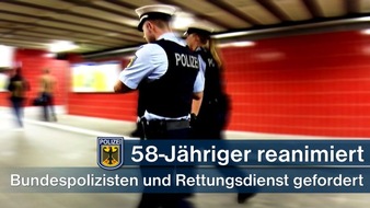 Bundespolizeidirektion München: Bundespolizeidirektion München: Erfolgreiche Reanimation: 58-Jähriger von Bundespolizisten wiederbelebt