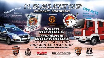 Polizei Wolfsburg: POL-WOB: 11. "Blaulicht Cup" in der Eis-Arena Wolfsburg - Polizei und Feuerwehr veranstalten Benefizspiel