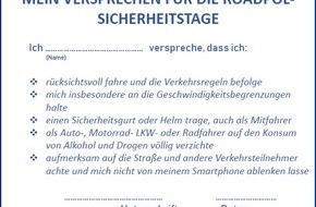 Polizeidirektion Mayen: POL-PDMY: ROADPOL Safety Days - Aktionstage zur Reduzierung der Verkehrstoten